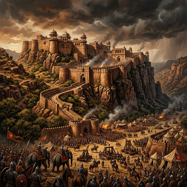 Ranthambore Fort perched atop rocky cliffs in Rajasthan