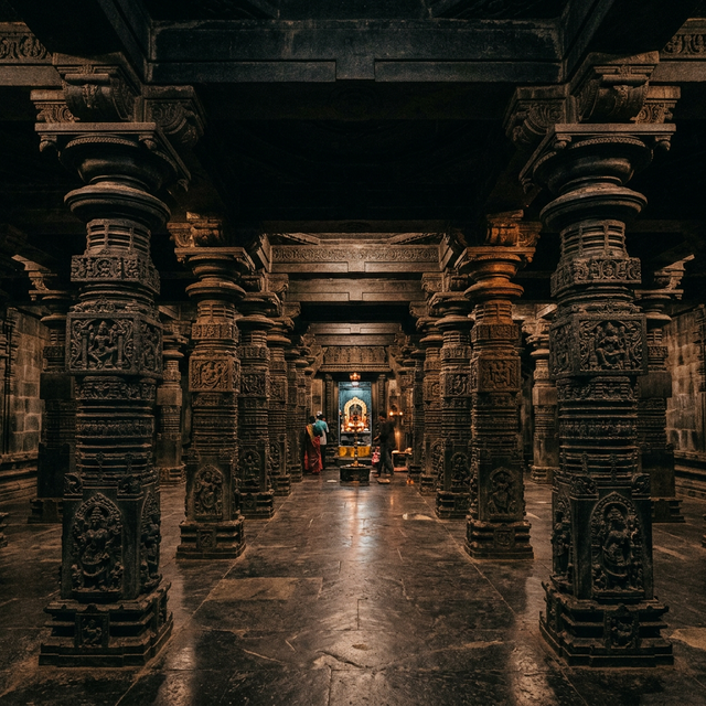 The Thousand Pillar Temple at Hanamkonda, Telangana — surviving Kakatiya architecture